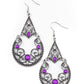 Bohemian Ball - Purple - Paparazzi Earring Image