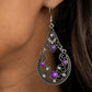 Bohemian Ball - Purple - Paparazzi Earring Image