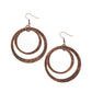 Rounded Out - Copper - Paparazzi Earring Image
