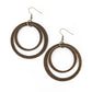 Rounded Out - Brass - Paparazzi Earring Image