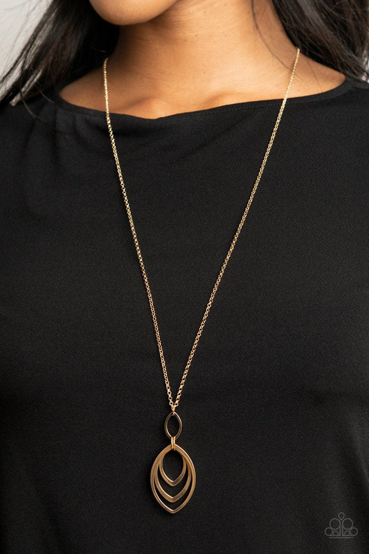 ​Dizzying Definition - Gold - Paparazzi Necklace Image