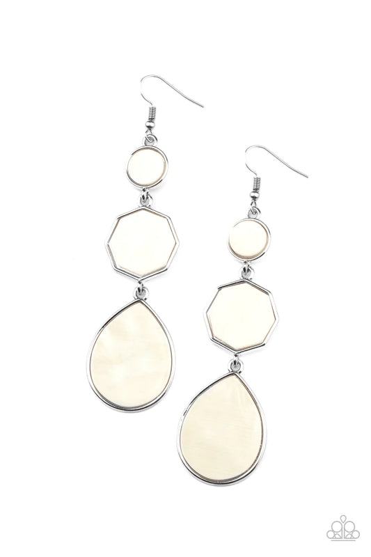 Paparazzi Earring ~ Progressively Posh - White