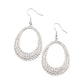 ​Life GLOWS On - White - Paparazzi Earring Image