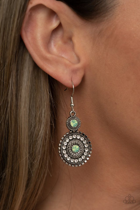 Opulent Outreach - Green - Paparazzi Earring Image