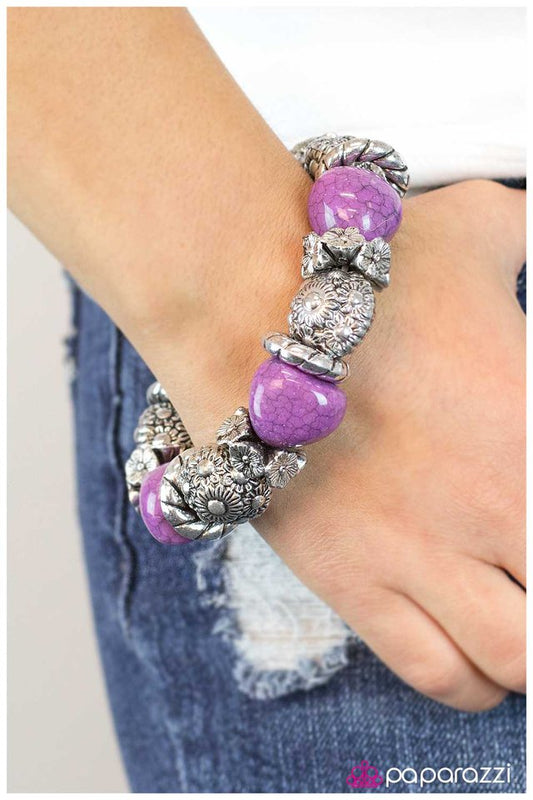 Paparazzi Bracelet ~ A La Mode - Purple