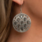 Medallion Stallion - Silver - Paparazzi Earring Image