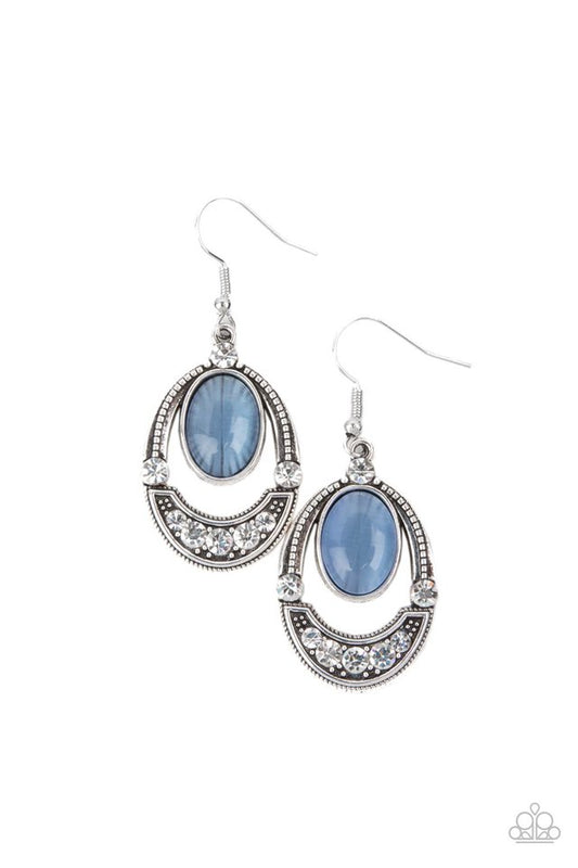 ​Serene Shimmer - Blue - Paparazzi Earring Image