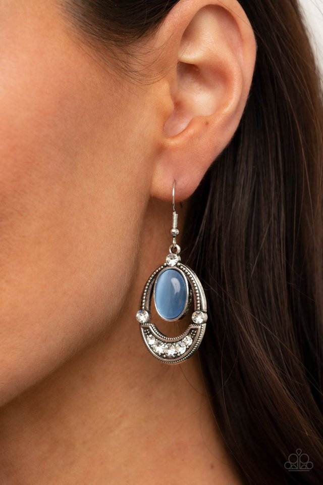 ​Serene Shimmer - Blue - Paparazzi Earring Image
