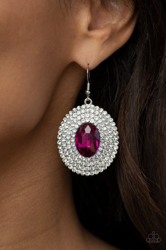 ​FIERCE Field - Pink - Paparazzi Earring Image