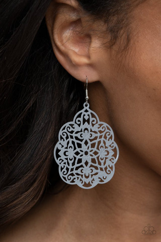 ​Mediterranean Eden - Silver - Paparazzi Earring Image