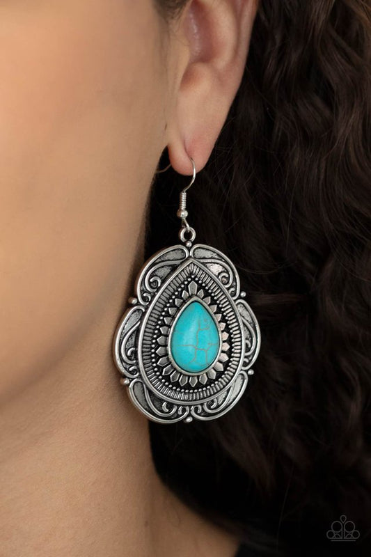 Southwestern Soul - Blue - Paparazzi Earring Image