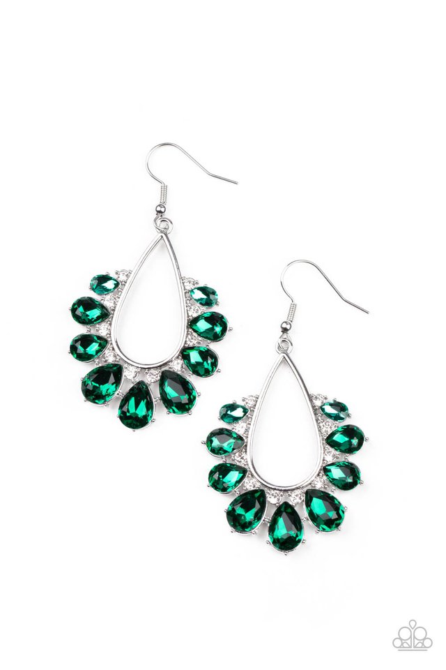 Two Can Play That Game - Green - Paparazzi Earring Image