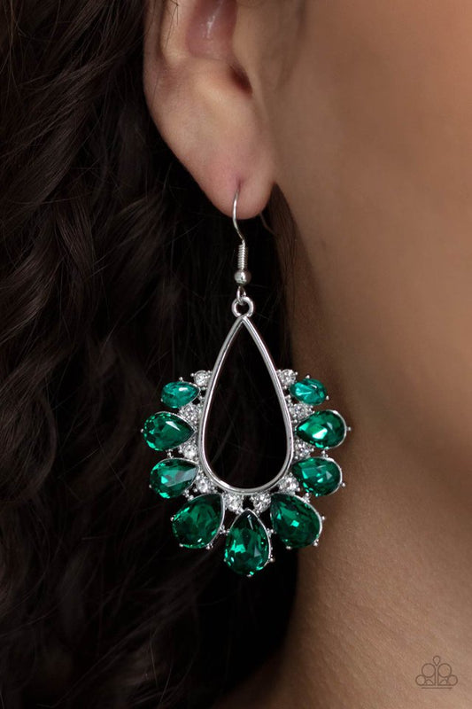 Two Can Play That Game - Green - Paparazzi Earring Image