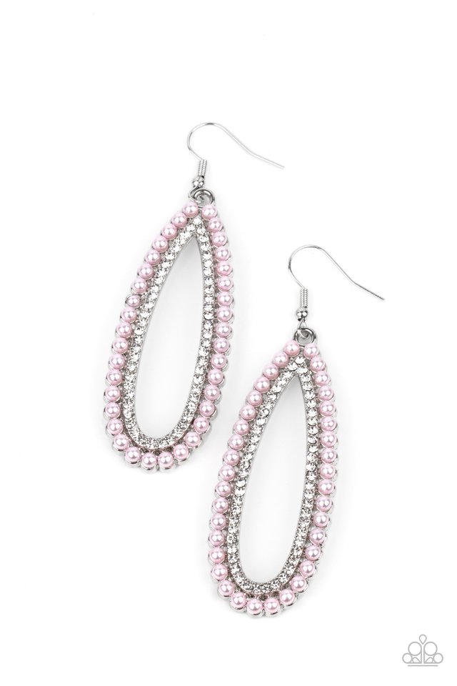 Glamorously Glowing - Pink - Paparazzi Earring Image