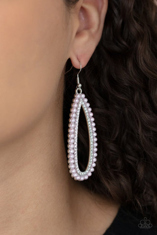 Glamorously Glowing - Pink - Paparazzi Earring Image