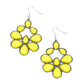 In Crowd Couture - Yellow - Paparazzi Earring Image