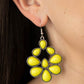 In Crowd Couture - Yellow - Paparazzi Earring Image