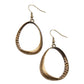 Fiercely Flauntable - Brass - Paparazzi Earring Image