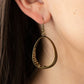 Fiercely Flauntable - Brass - Paparazzi Earring Image