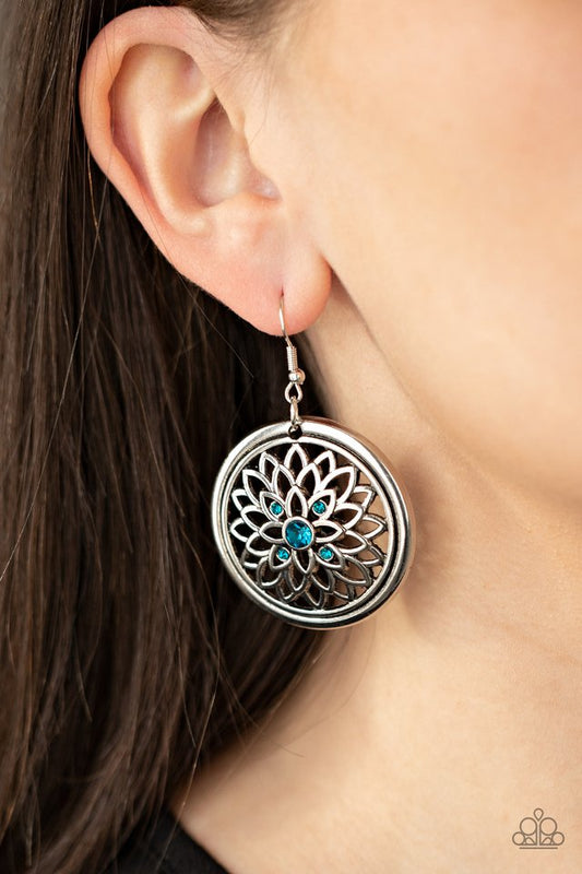 Mega Medallions - Blue - Paparazzi Earring Image