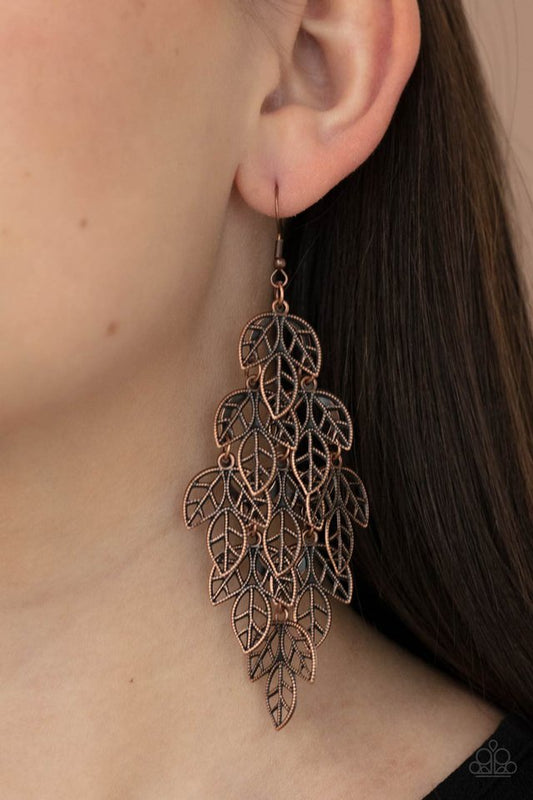​The Shakedown - Copper - Paparazzi Earring Image