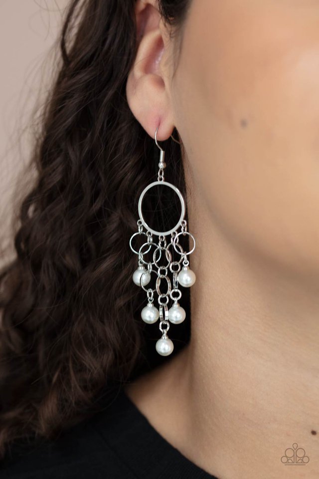 When Life Gives You Pearls - White - Paparazzi Earring Image