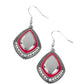Fearlessly Feminine - Red - Paparazzi Earring Image