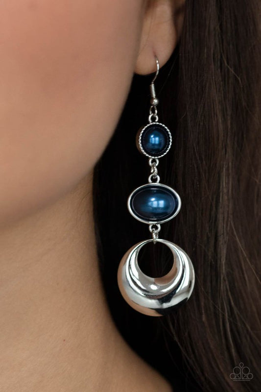 Bubbling To The Surface - Blue - Paparazzi Earring Image