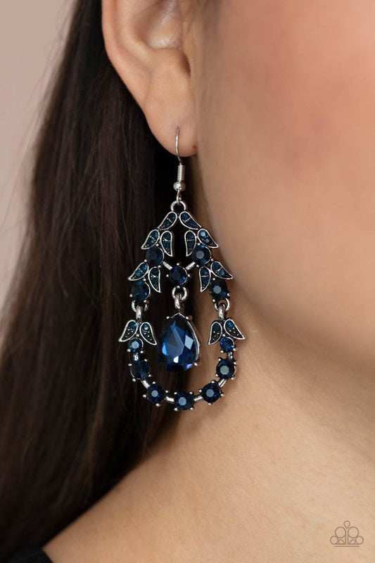 Garden Decorum - Blue - Paparazzi Earring Image