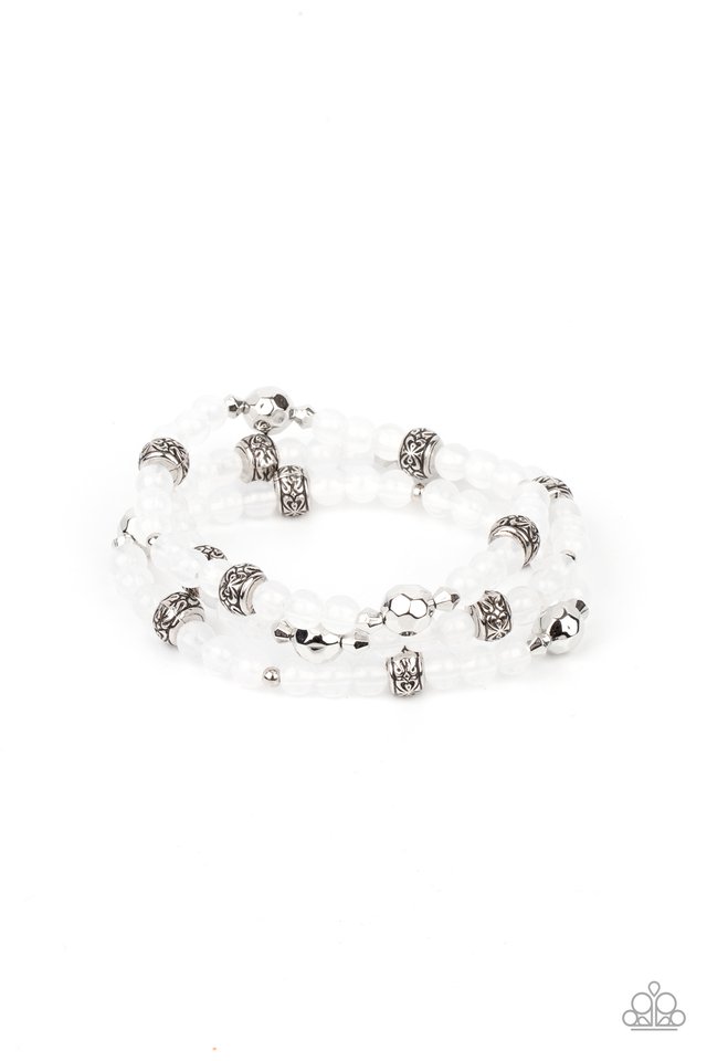 ​Here to STAYCATION - White - Paparazzi Bracelet Image