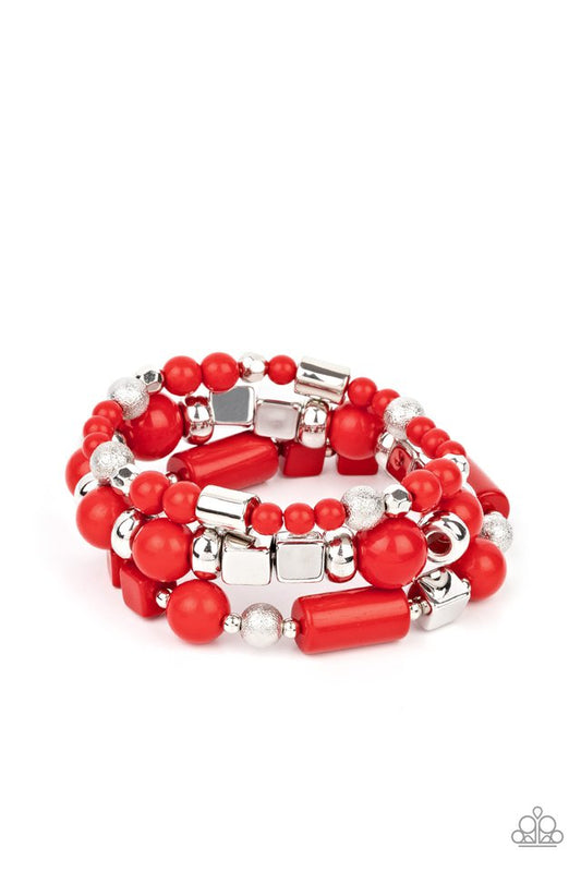 Perfectly Prismatic - Red - Paparazzi Bracelet Image