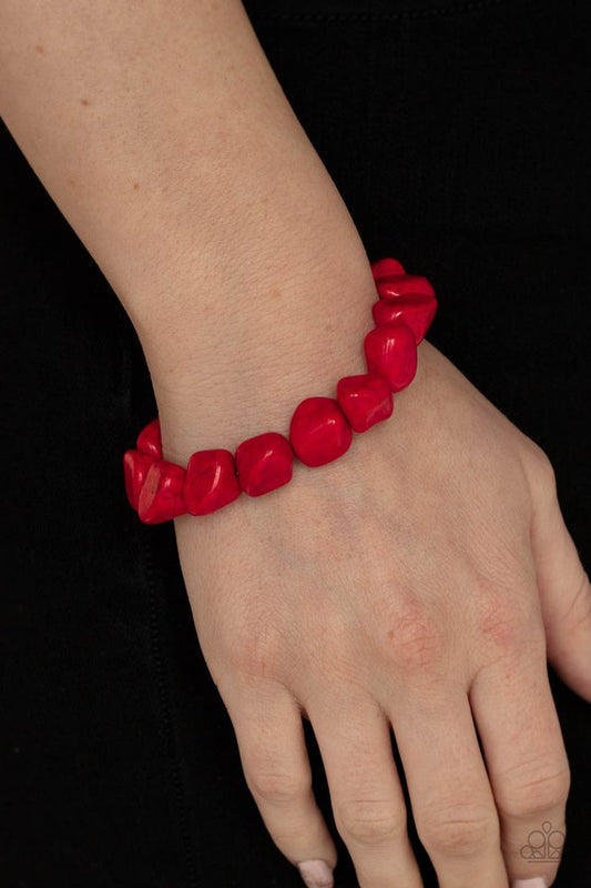 Prehistoric Paradise - Red - Paparazzi Bracelet Image