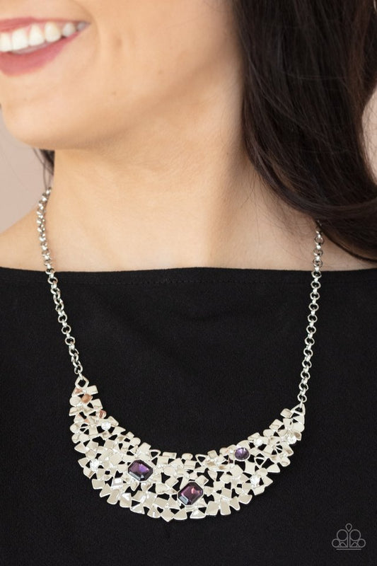 ​Fabulously Fragmented - Purple - Paparazzi Necklace Image