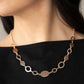 ​Working OVAL-time - Rose Gold - Paparazzi Necklace Image