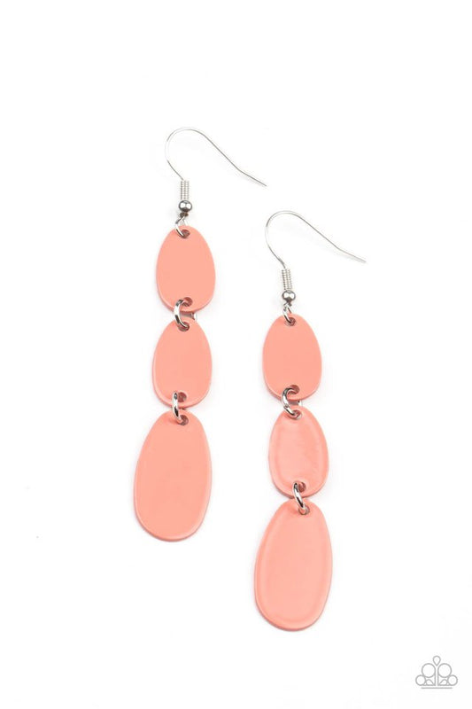 Rainbow Drops - Orange - Paparazzi Earring Image