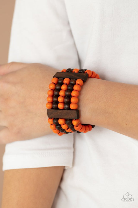 Caribbean Catwalk - Orange - Paparazzi Bracelet Image