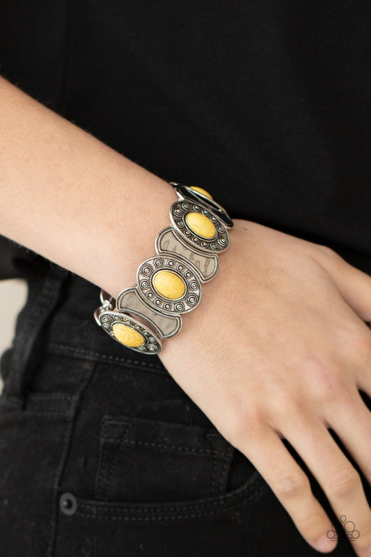 Desert Relic - Yellow - Paparazzi Bracelet Image