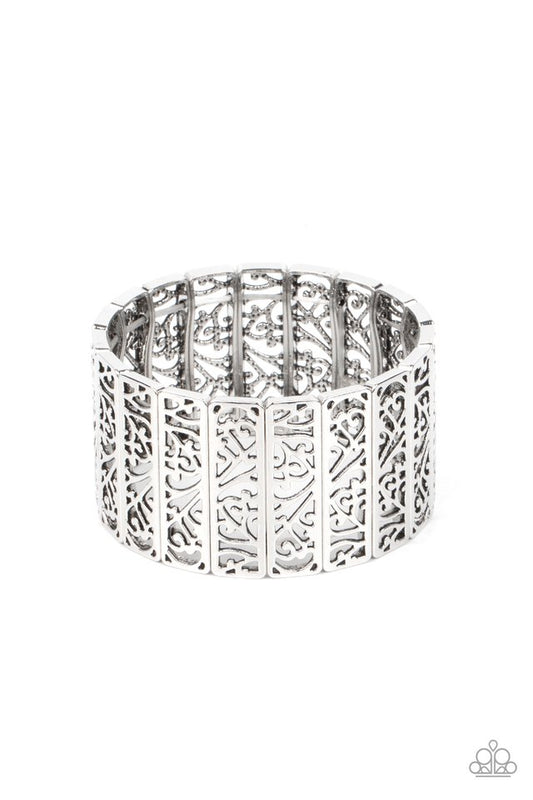 Ornate Orchards - Silver - Paparazzi Bracelet Image