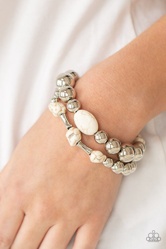 Authentically Artisan - White - Paparazzi Bracelet Image