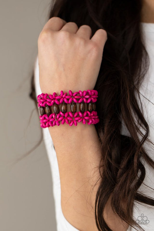 Bali Beach Retreat - Pink - Paparazzi Bracelet Image