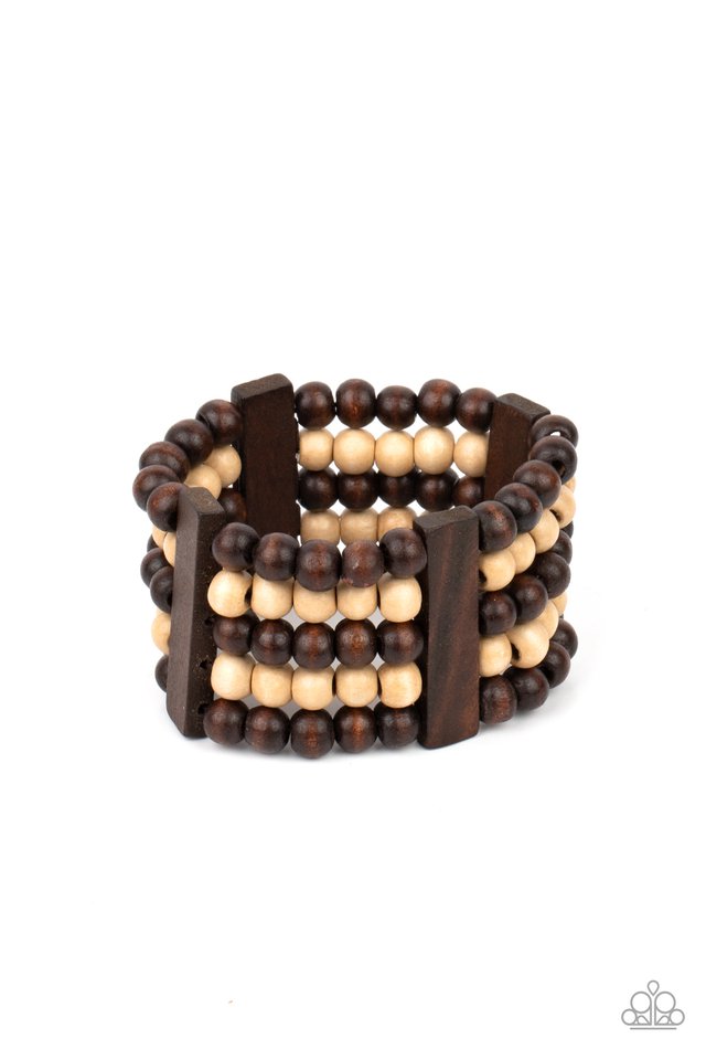 Caribbean Catwalk - Brown - Paparazzi Bracelet Image