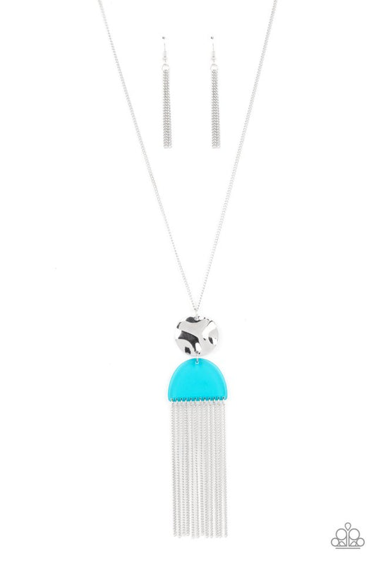 ​Color Me Neon - Blue - Paparazzi Necklace Image