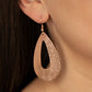 Hand It OVAL! - Rose Gold - Paparazzi Earring Image