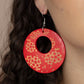 Galapagos Garden Party - Red - Paparazzi Earring Image