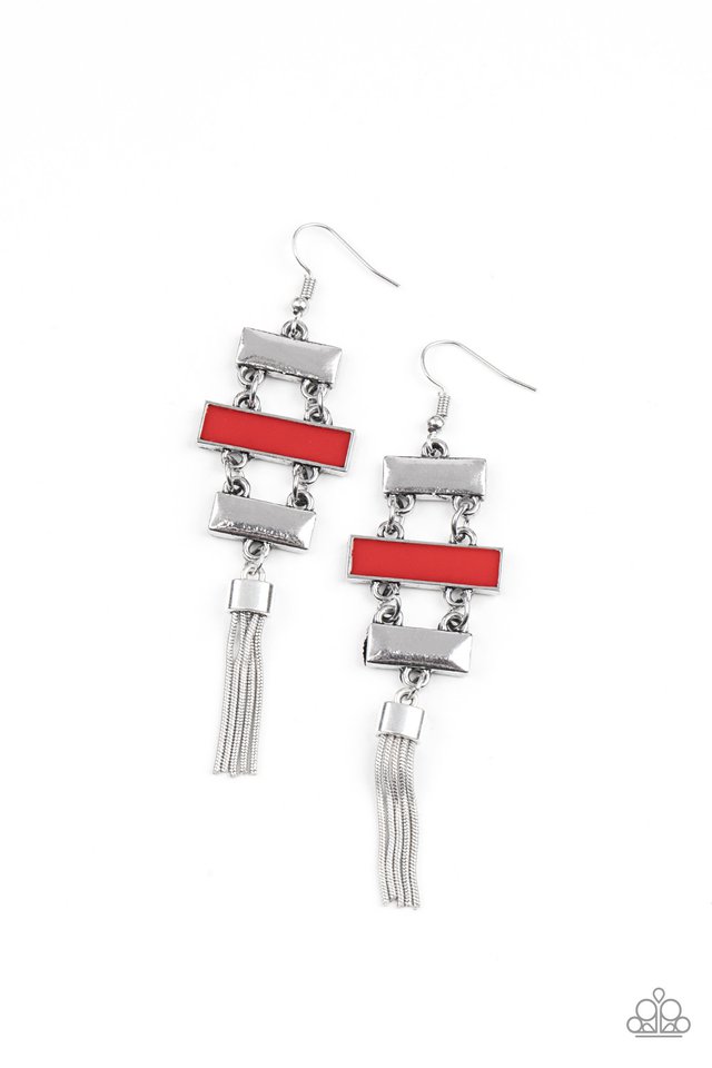 Red tassel sales earrings paparazzi