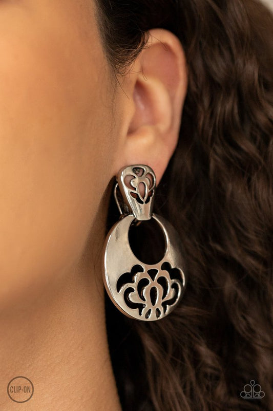 ​Industrial Eden - Silver - Paparazzi Earring Image