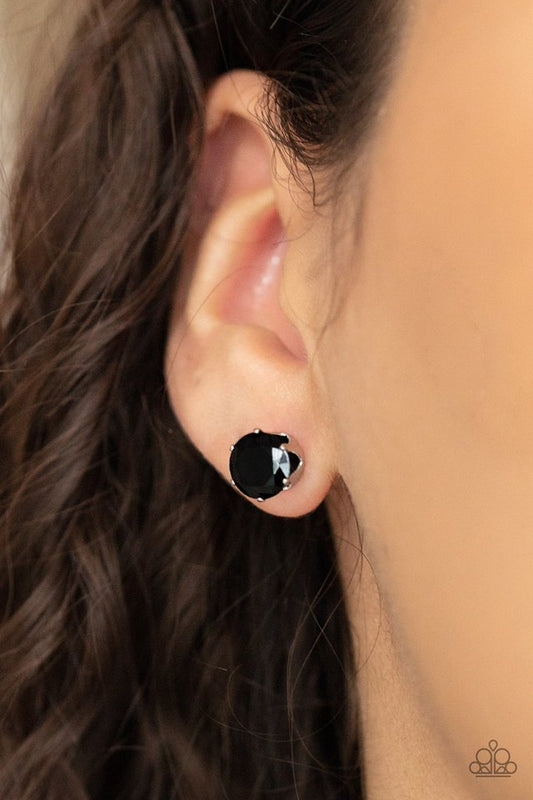 Modest Motivation - Black - Paparazzi Earring Image