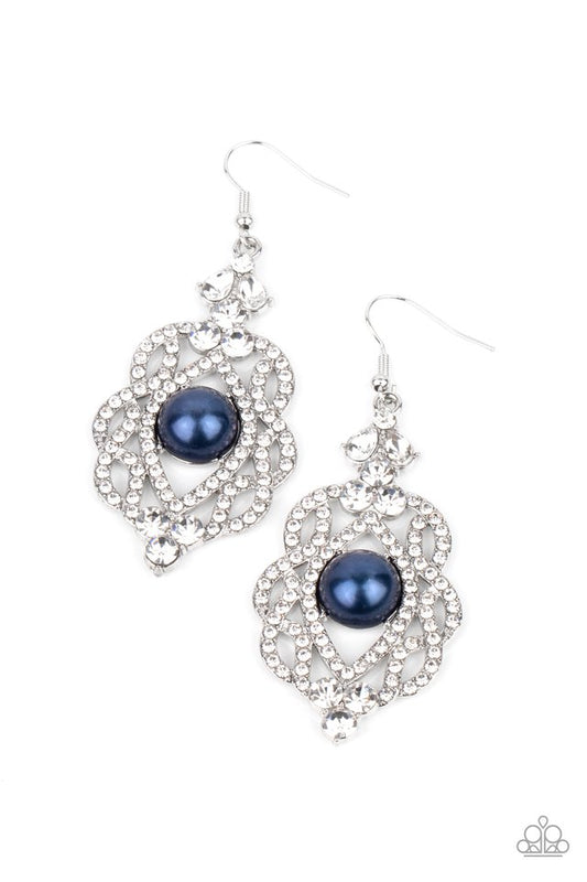 Rhinestone Renaissance - Blue - Paparazzi Earring Image