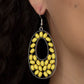 ​Beaded Shores - Yellow - Paparazzi Earring Image