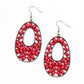 ​Beaded Shores - Red - Paparazzi Earring Image
